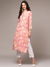 Women Pink Viscose Rayon Floral Printed VCK9520